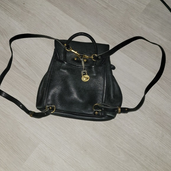 80s leather backpack Dooney Bourke‎ all weather vintage 80s Leather Backpack Classic Duck Logo  USA